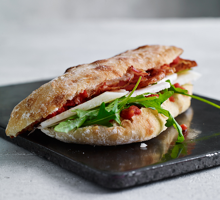 Sandwich med Polpa, Pancetta & Pecorino